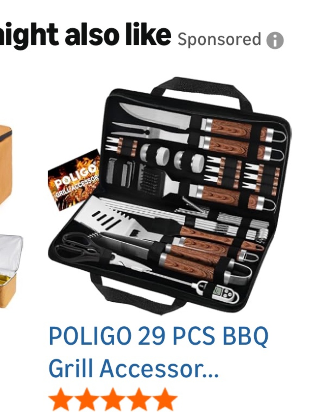 29-Piece BBQ Grill Tool Set Black Case